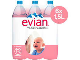 Evian 6 pack 1 5L